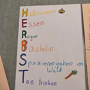 #Religionsunterricht mal anders#Elfchen und Akrostichon zum Thema Herbst#Klasse7bv